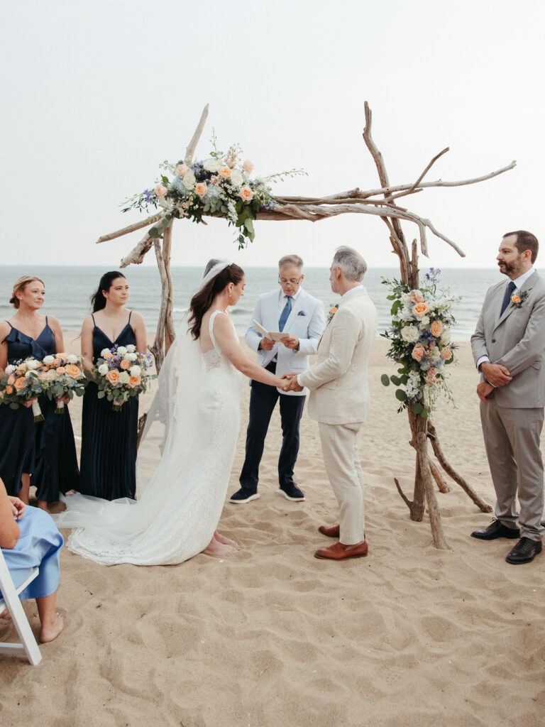 seaside wedding ceremony in Newburyport, MA north of Boston