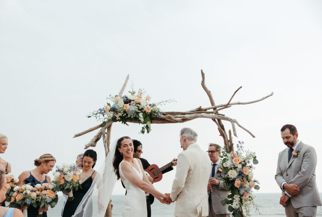 intimate coastal wedding in Newburyport, MA north of Boston